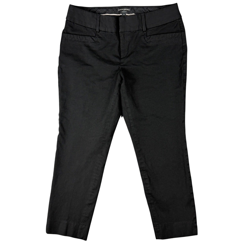 Banana Republic Women's 10P Jackson Fit Slim Ankle Pants Black Petite Casual